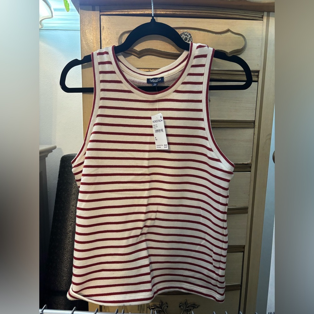 NWT splendid red white tank